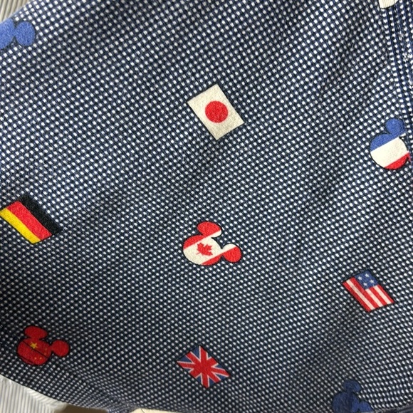 VINTAGE Disney EPCOT Mickey world flags polo size XL 100% Cotton - Picture 7 of 13